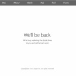 Apple Online Store We'll be backの文字が！新しいiPodの準備中？