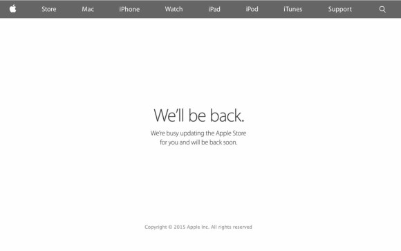 Apple Online Store We'll be backの文字が！新しいiPodの準備中？