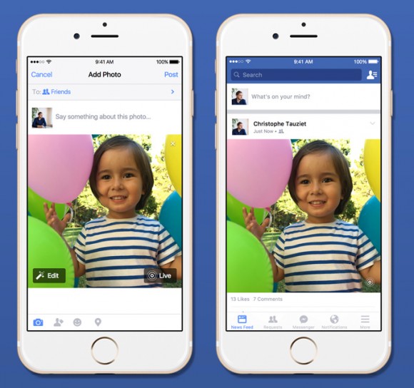 Facebook for iOS Live Photo